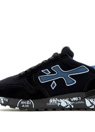 👟 кроссовки premiata mick black blue/наложка bs👟