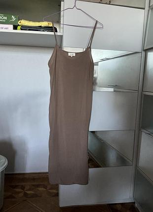 Платье летнее цвета мокко