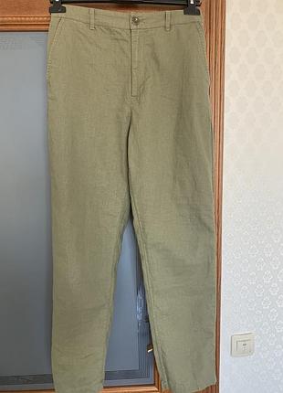 Штани із суміші льону uniqlo, р. s