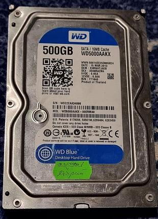 Глючный "100%" (30 гб ок) hdd 3.5 500 гб wd blue 7200 жесткий диск wd5000aakx-00erma0 western digital