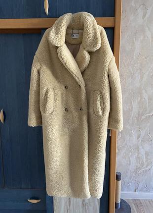 Шубка тедді,жіноча, молочна, xs, lk brand