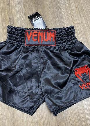 Venum classic muay thai shorts шорти нові чоловічі розмір м чорні муай тай тайський бокс