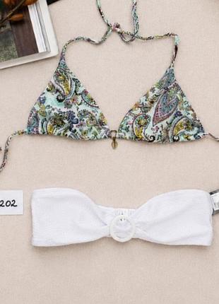 Верхи от купальника женские s комплект 2 шт hunkemöller треугольный лиф и белый nasty gal бандо
