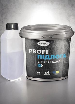 Епоксидна підлога для складу та цеху 4.5 кг чорна двокомпонентна — plastall profi