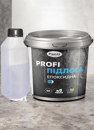 Епоксидна наливна підлога plastall™ profi 1кг чорний ✨ чорна глянцева підлога для гаража, сто та loft-інтер’єру 💎