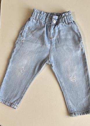 Джинси zara для дівчинки 9-12міс.