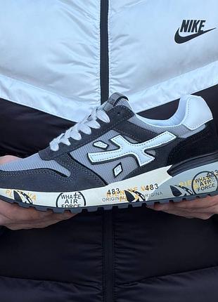 👟 кроссовки premiata grey black white / наложка bs👟