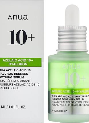 Сироватка для обличя anua azelaic acid 10 hyaluron redness soothing serum з азелаїновою кислотою 10% 30 мл