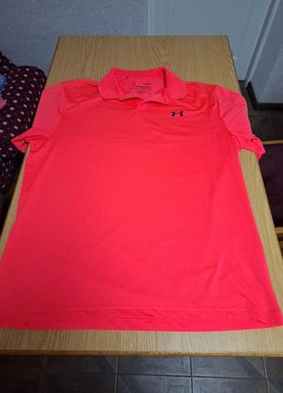 Футболка спортивная коралловая мужская under armour