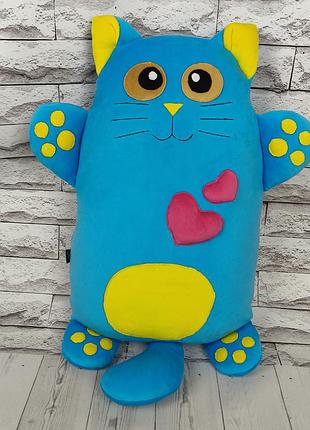 Голубой кот.подушка котик.игрушка кот голубой.