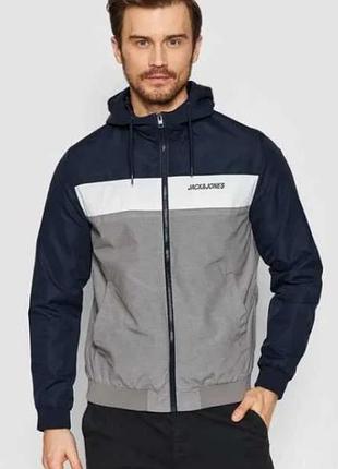 Куртка-ветровка бомбер jack &amp; jones jjerush blocking(размер l)