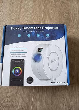 Проектор зоряного неба fokky smart star projector (pl087-wh) з wi-fi та керуванням зі смартфона
