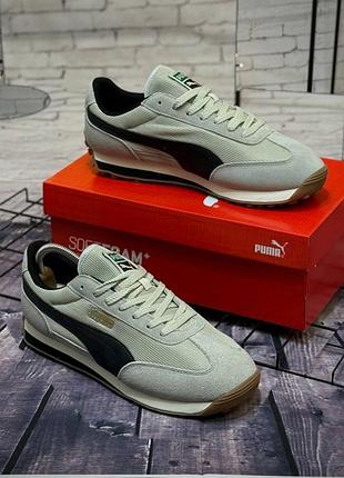 Кроссовки мужские puma ease rider vintage, свет серые (замша + сеточка текстиль) демисезонные весна-лето-осень размер 41-45 новые 3032-8
