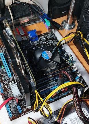 Игровой комплект asus p8b75-m+i5 3470+16gb+xfx r9 380x 4gb+бп 400w