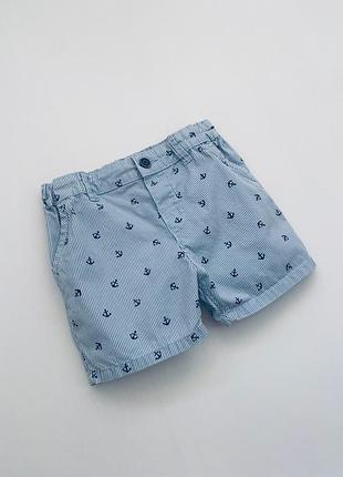 Бавовняні шорти h&m для хлопчика у смужку розмір 92