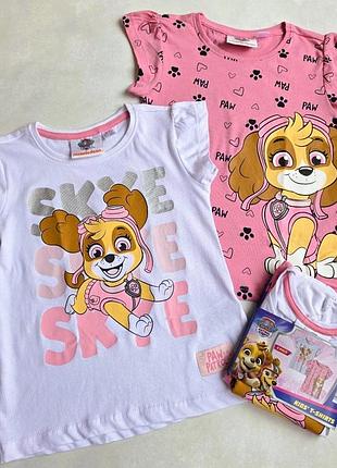 Набор детских футболок paw patrol 110-116 см для девочек
