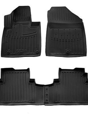 Резиновые коврики stingray 3d (4 шт) для kia sorento iii um 2014-2020 гг