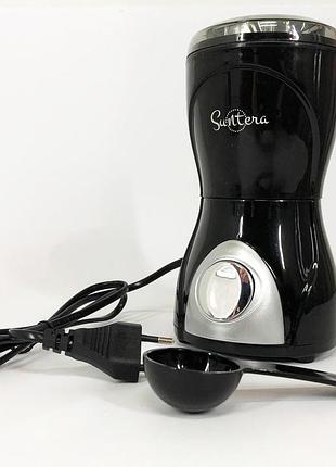 Роторная кофемолка электрическая suntera scg-601b 200 вт, кофемолка измельчитель специй qk-13