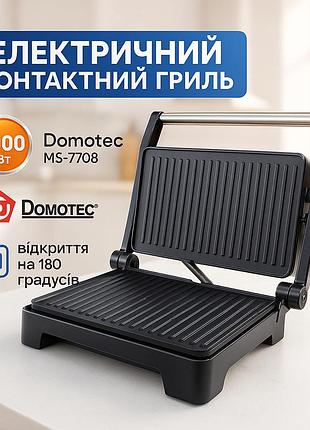 Электрическая сендвичница-бутербродница domotec, гриль с прищемлением для кухни, мультипекарь для мяса ri-43