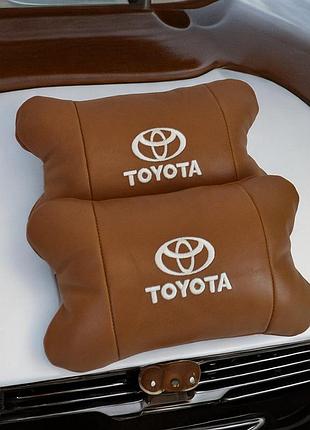 Практичная автомобильная подушка на подголовник toyota, подушка подголовник в подарок gq-42