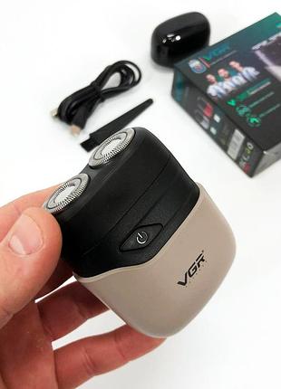 Бритва с аккумуляторным зарядным устройством vgr, профессиональная бритва для мужчин ny-42