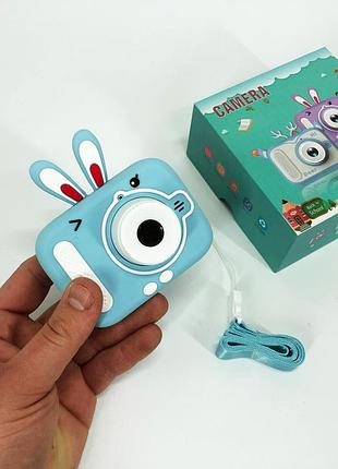 Детский цифровой фотоаппарат x900 rabbit. цвет: голубой jo-81
