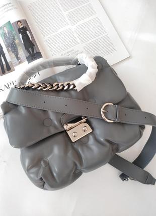 Сумка серая женская в стиле maison margiela💎хит сезона