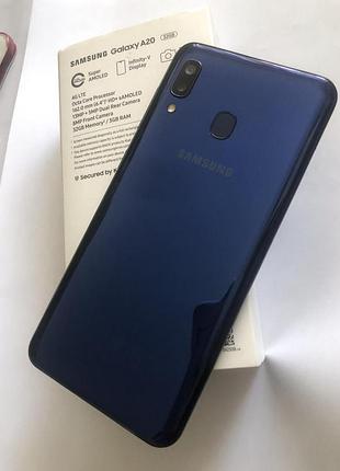 Смартфон samsung galaxy a20 a205f blue 3/32, 2019 2