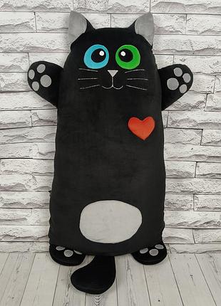 Черный кот.подушка котик.игрушка кот
