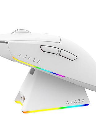Бездротова ігрова мишка ajazz aj139 v2 mc / paw3311 / 2.4g / bluetooth / usb type-c / white / білий