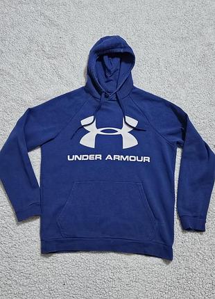 Чоловіче синє худі under armour rival fleece logo