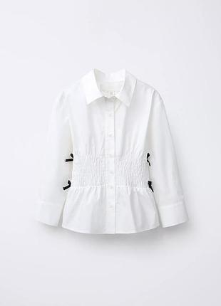Zara новая с биркой шикарная эффектная блуза/рубашка