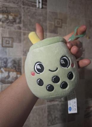 Плюшевая игрушка bubble tea зеленая 12 см