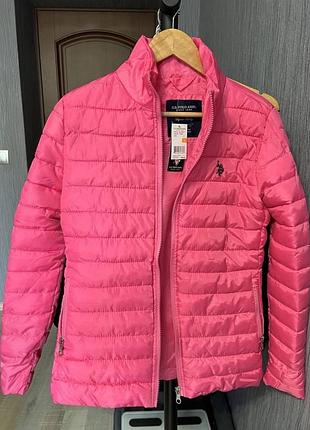Куртка-ветровка розовая u.s.polo assn
