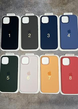 Чехол silicone case magsafe + animation full size iphone 15 pro max / clay / силиконовый чехол для айфон