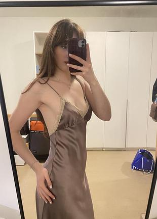 Якісне сатинове плаття zara