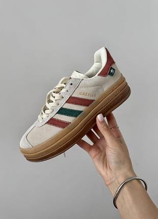 Adidas gazelle | bold « cream / wild sepia » premium (3)