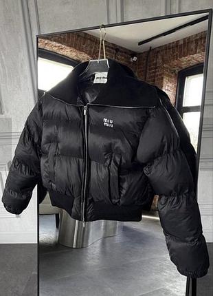 Пуховик укорочений miu miu