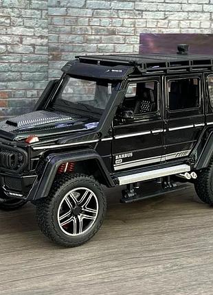 Металева модель brabus g550 mercedes-benz масштаб 1:24 інерційний позашляховик зі світлом, звуком та відкривними елементами