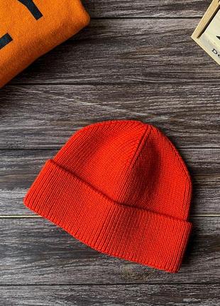 Шапка бини оранжевая beanie