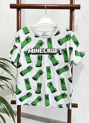 🌿футболка minecraft від pep&co на 8-9 років, 128-134 см.