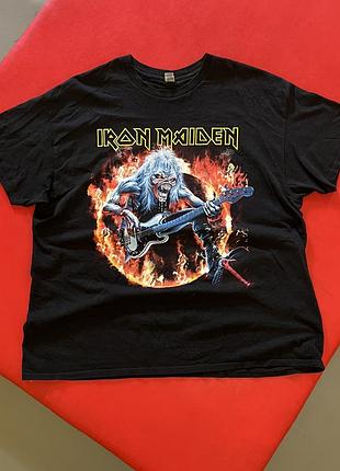 Футболка мерч iron maiden rock gildan