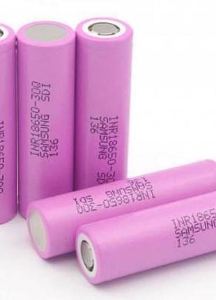 Акб (акумуляторна батарея) samsung 35e 3500 mah inr 18650 li-ion 3.6v 8a (13a) original (рожевий)