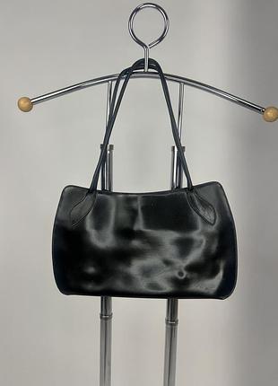 Вінтажна сумка coccinelle шкіряна чорна made in italy y2k minimalist bag
