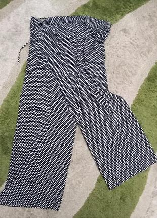 Marks&amp; spencer — широкі чорно-білі, літні штани. батал. р. 52