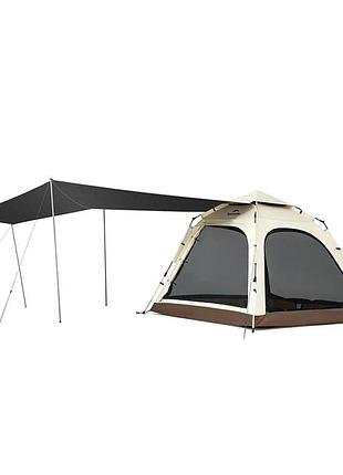 Намет тримісний автоматичний із тентом naturehike ango cnk2550ws010, l, коричневий