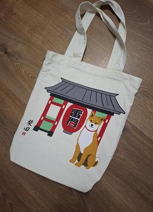 Сумка шопер  shiba dog