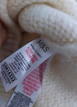 Теплое платье m&amp;s для девочки 3-4р 5