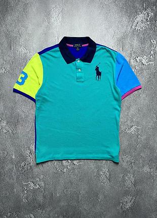 Vintage винтажная футболка поло polo ralph lauren поло ральф лаурен big pony биг пони size xl