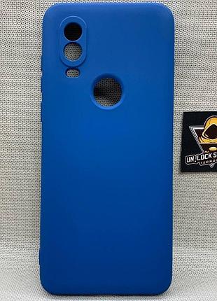 Чохол motorola one vision / p40 softtouch silicone протиударний чохол софт тач синій